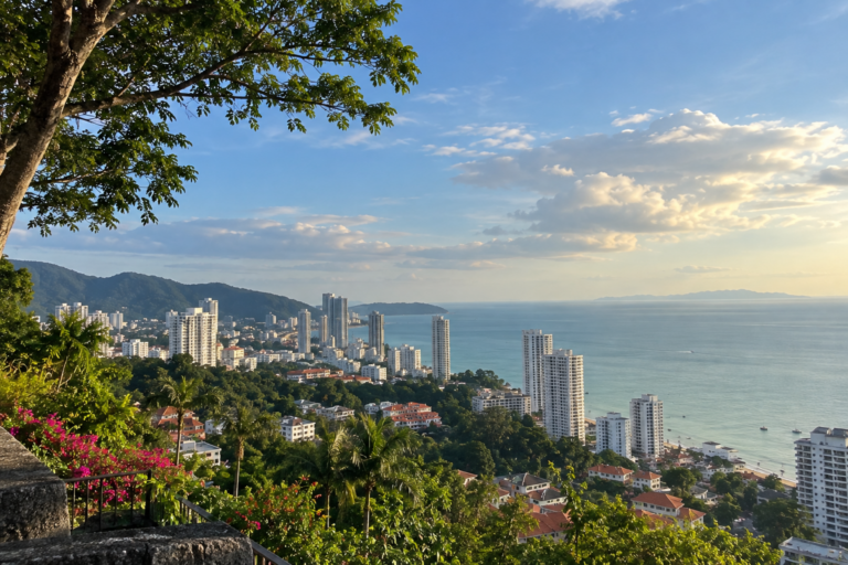 Penang Coastal Cityscape from the Hills